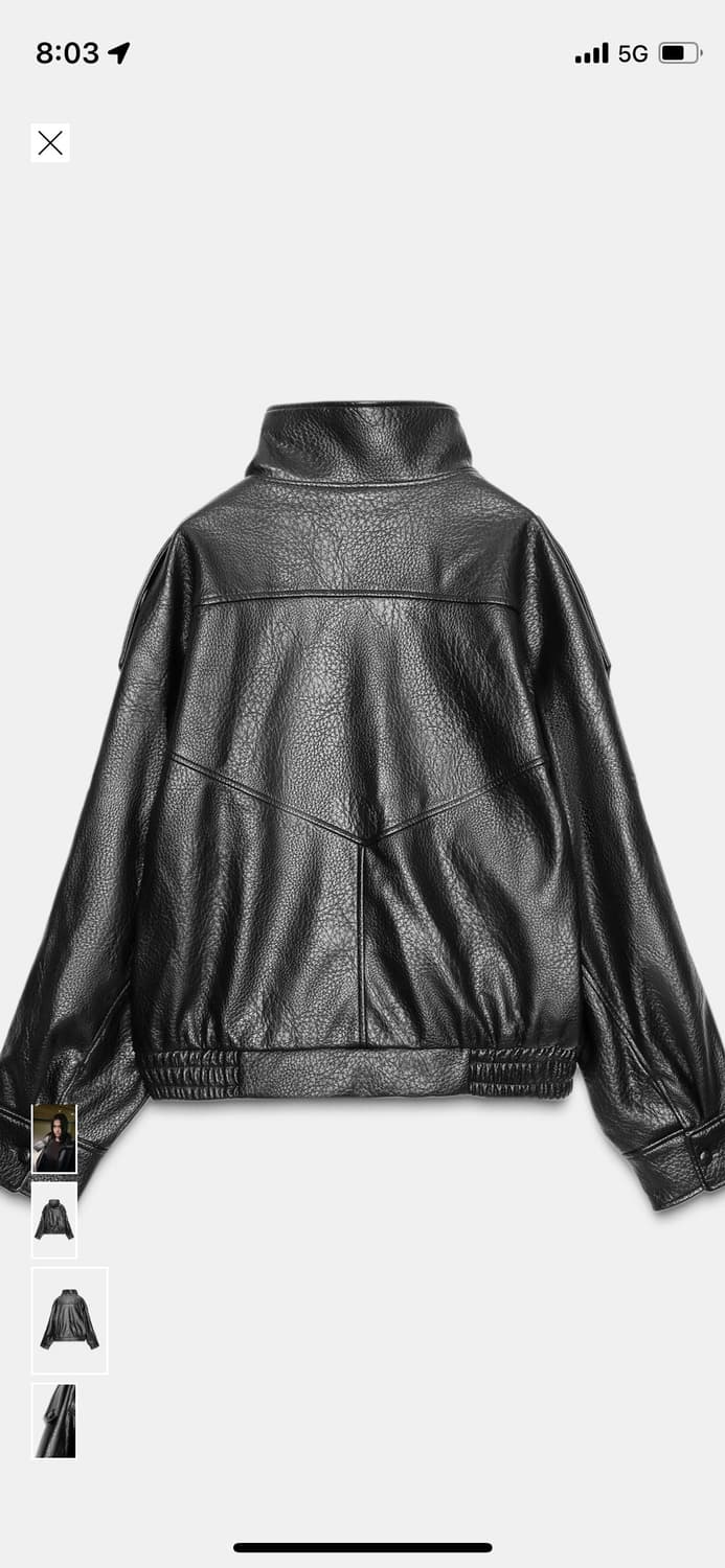 자라 페이크 레더자켓 s 상품이미지3