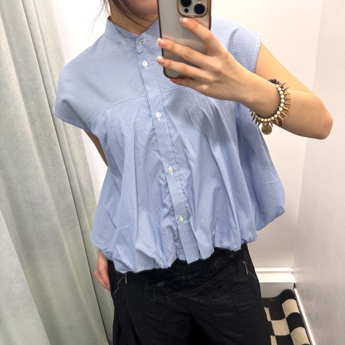 Boogie 블루 스트라이프 블라우스  상품이미지2