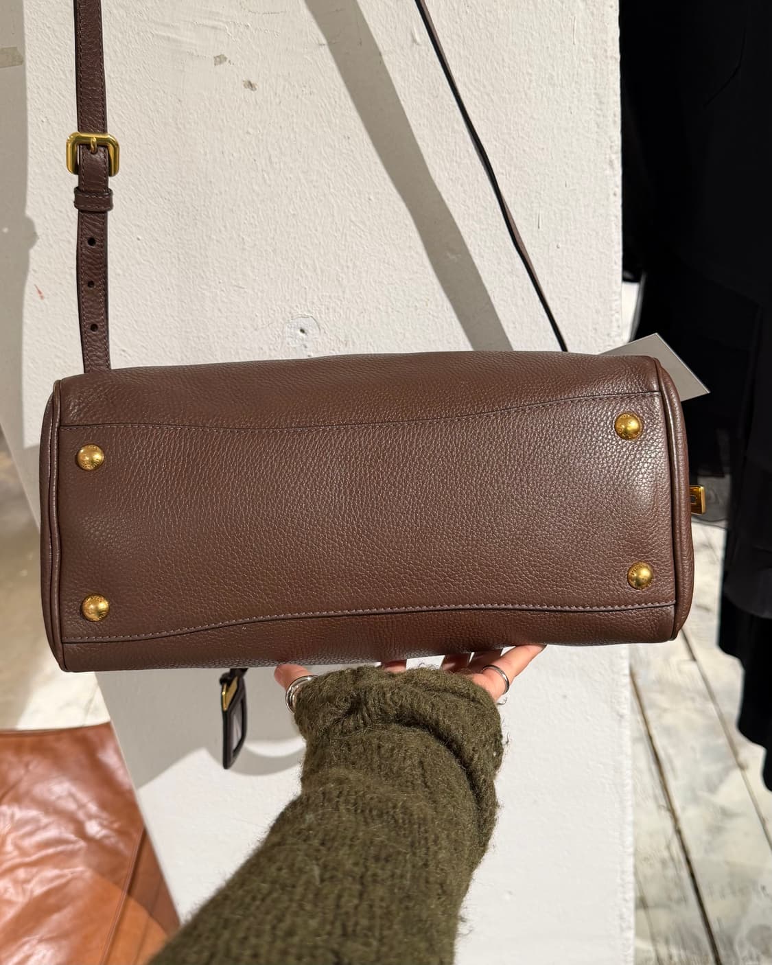 프라다 브라운 비텔로다이노 투웨이 숄더백 상품이미지6