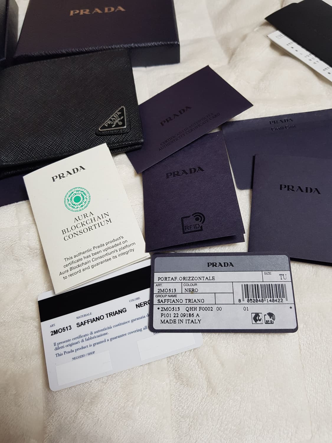 프라다 사피아노 삼각로고 반지갑 블랙 2mo513 상품이미지6