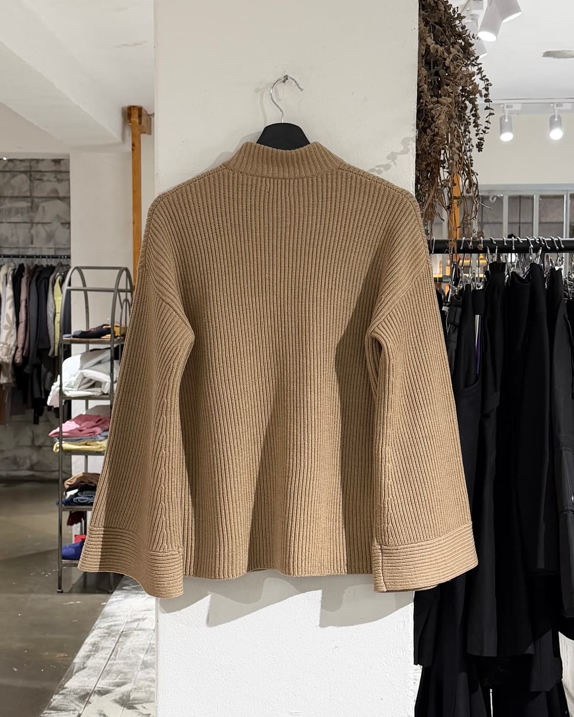 폴로 랄프로렌 브라운 메리노 울 립니트 숄 케이프 상품이미지6