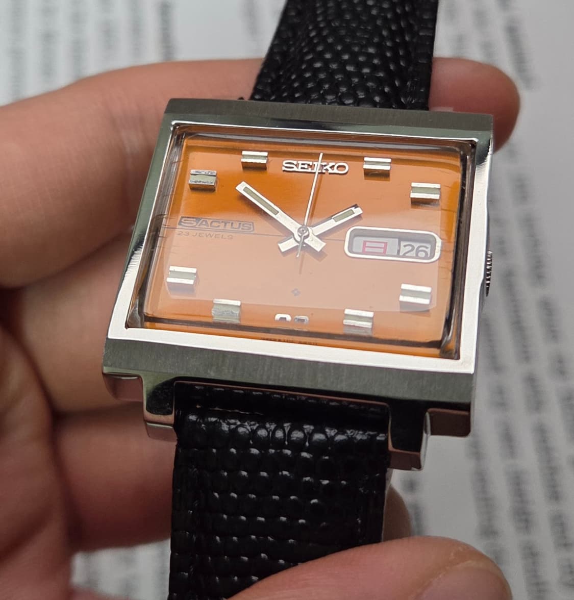 빈티지 세이코 액투스 SS 테레비 진노랭이 한자 데이데이트 오토매틱 상품이미지5