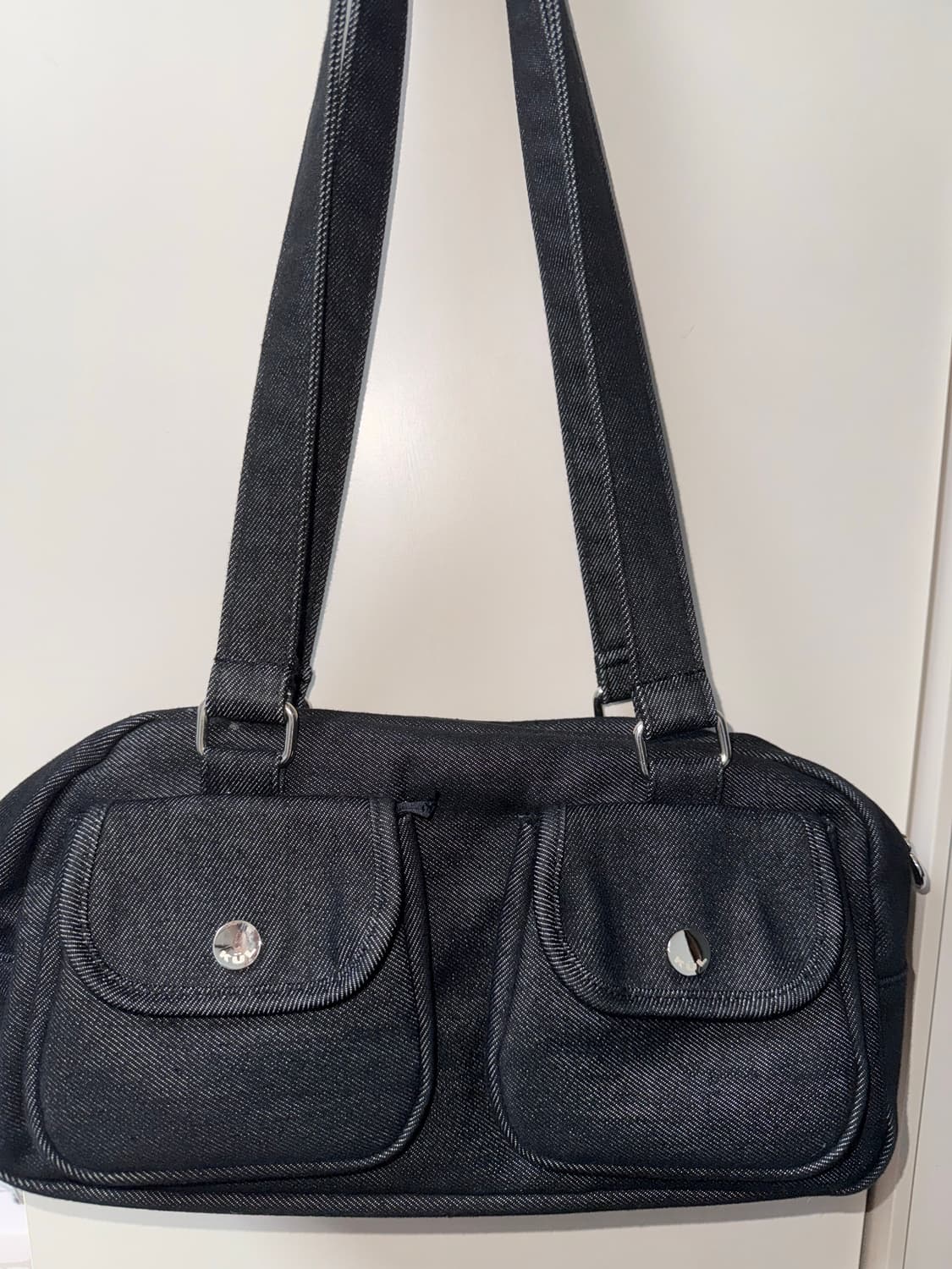 큘 포켓 백 pocket bag 블랙 데님 상품이미지1