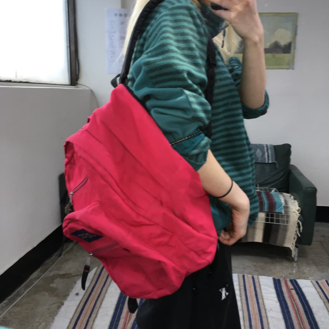 투티/0380 JANSPORT 백팩 빈티지 빅스튜던트 핑크 가방 수납 상품이미지1