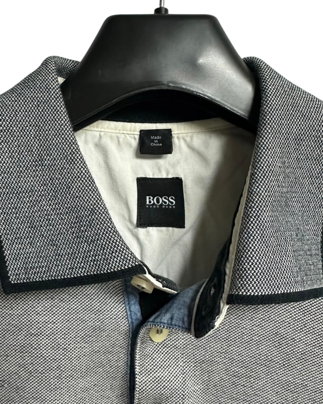 보스(hugo boss)그레이 코튼 반팔 카라티셔츠 L size 상품이미지6