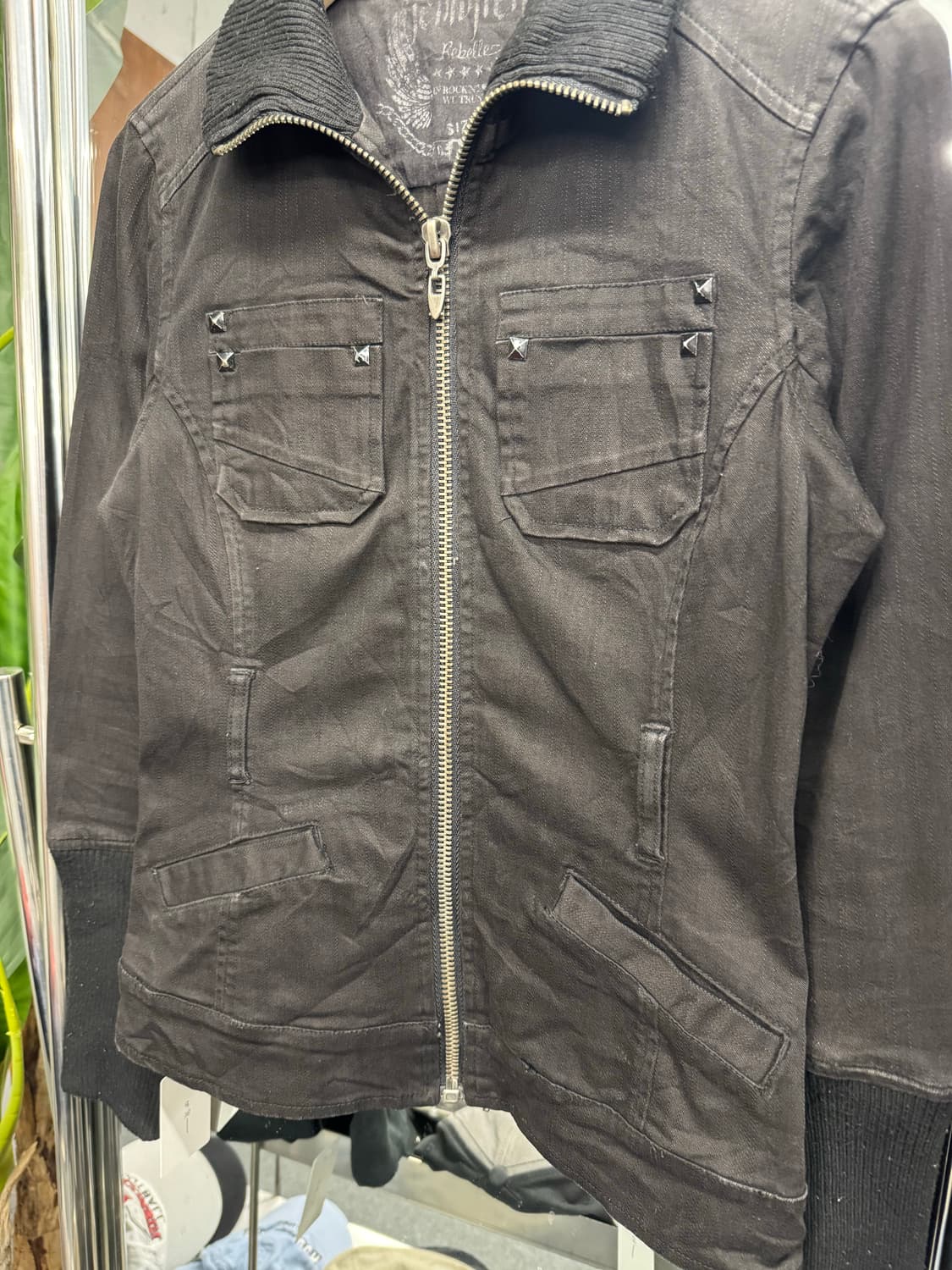 American vintage 여자 흑청데님자켓 상품이미지2