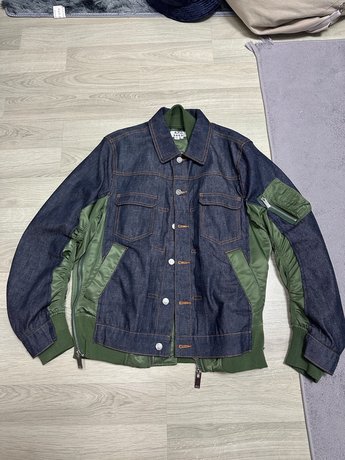 sacai x apc 사카이 아페쎄 데님 셋업 팝니다 상품이미지1