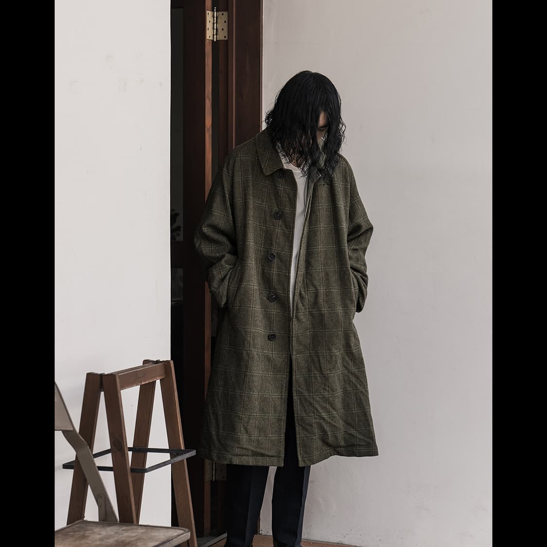 A.presse 아프레쎄 로밧 트위드 발마칸 코트 1(100)사이즈 상품이미지2