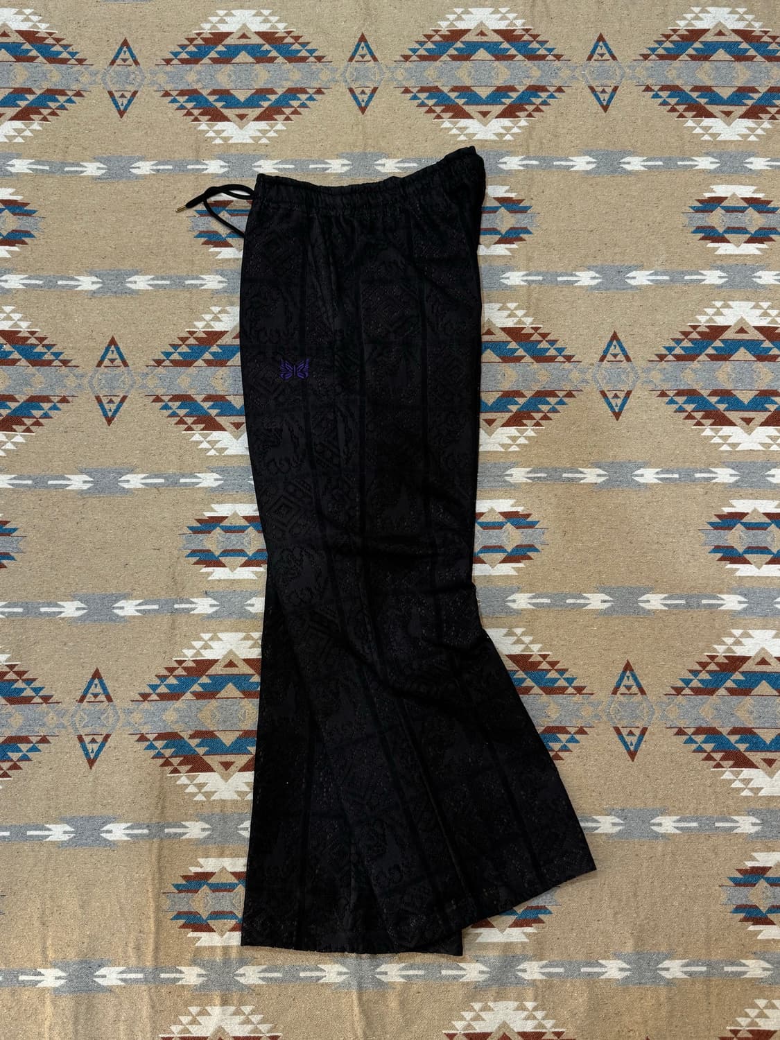 [M] 니들스 x 사스콰치패브릭스 블랙 레이스 트랙팬츠 블랙 상품이미지6