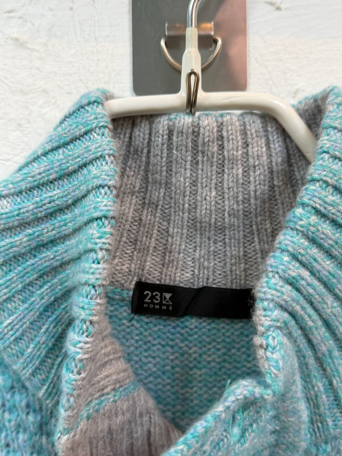 23 Homme 케이블 니트 버튼넥 스웨터 민트 48 상품이미지2