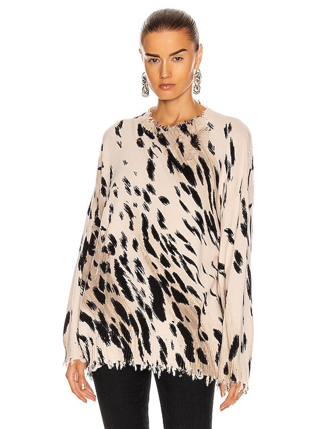 R13 레오파드 디스트로이드 니트 스웨터 상품이미지1