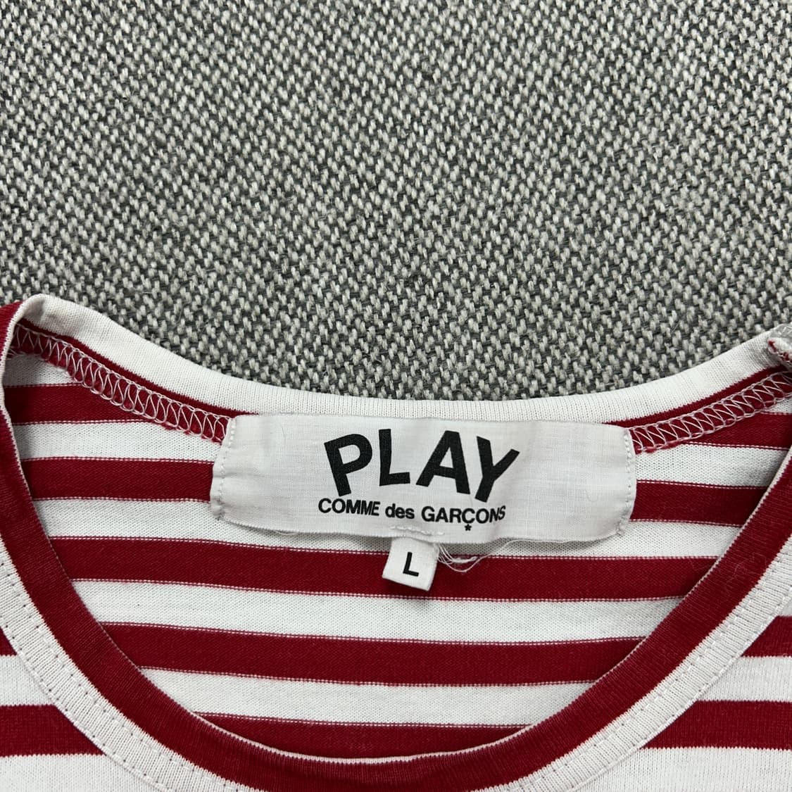 꼼데가르송 스트라이프 보더티(L) 상품이미지2