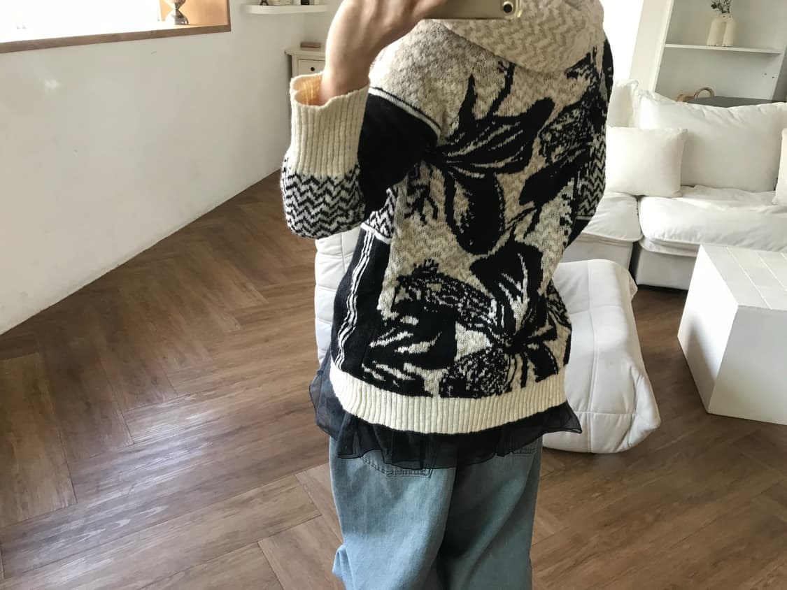 vintage knit zip up 상품이미지7