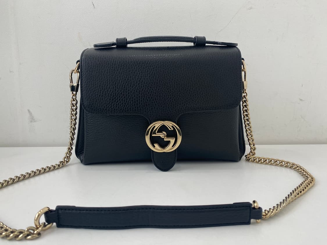 구찌 GG 인터로킹 탑핸들 체인 숄더백 상품이미지1