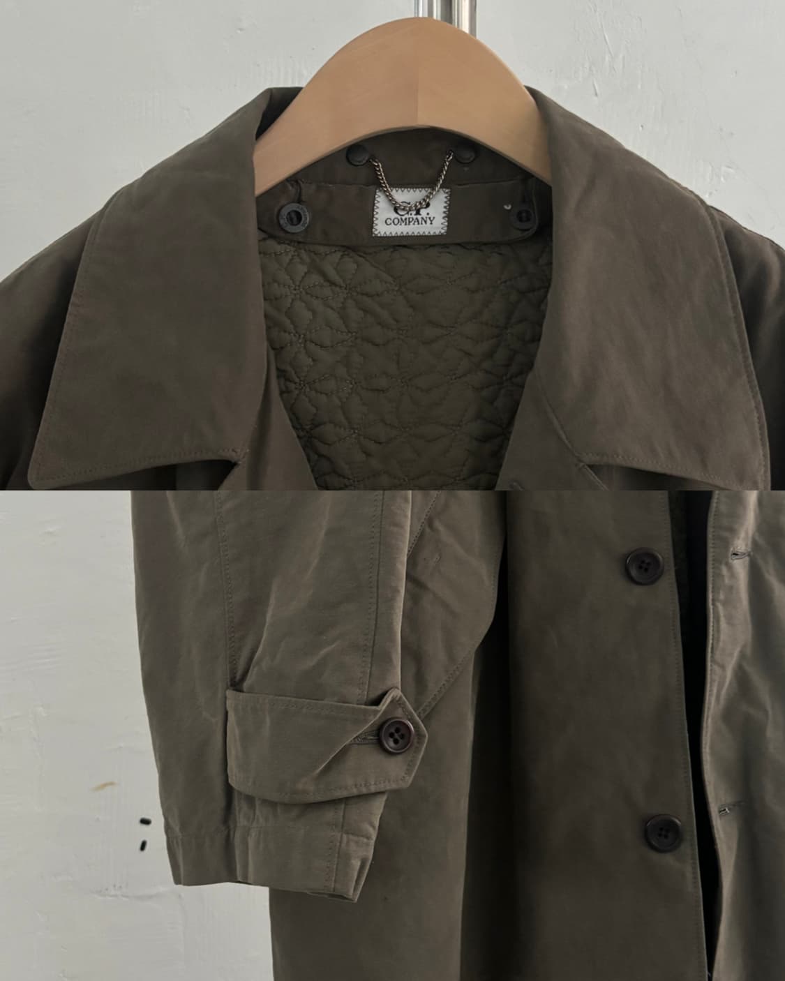 CP Company 씨피컴퍼니 90‘s 나일론 카키 롱 코트 상품이미지5