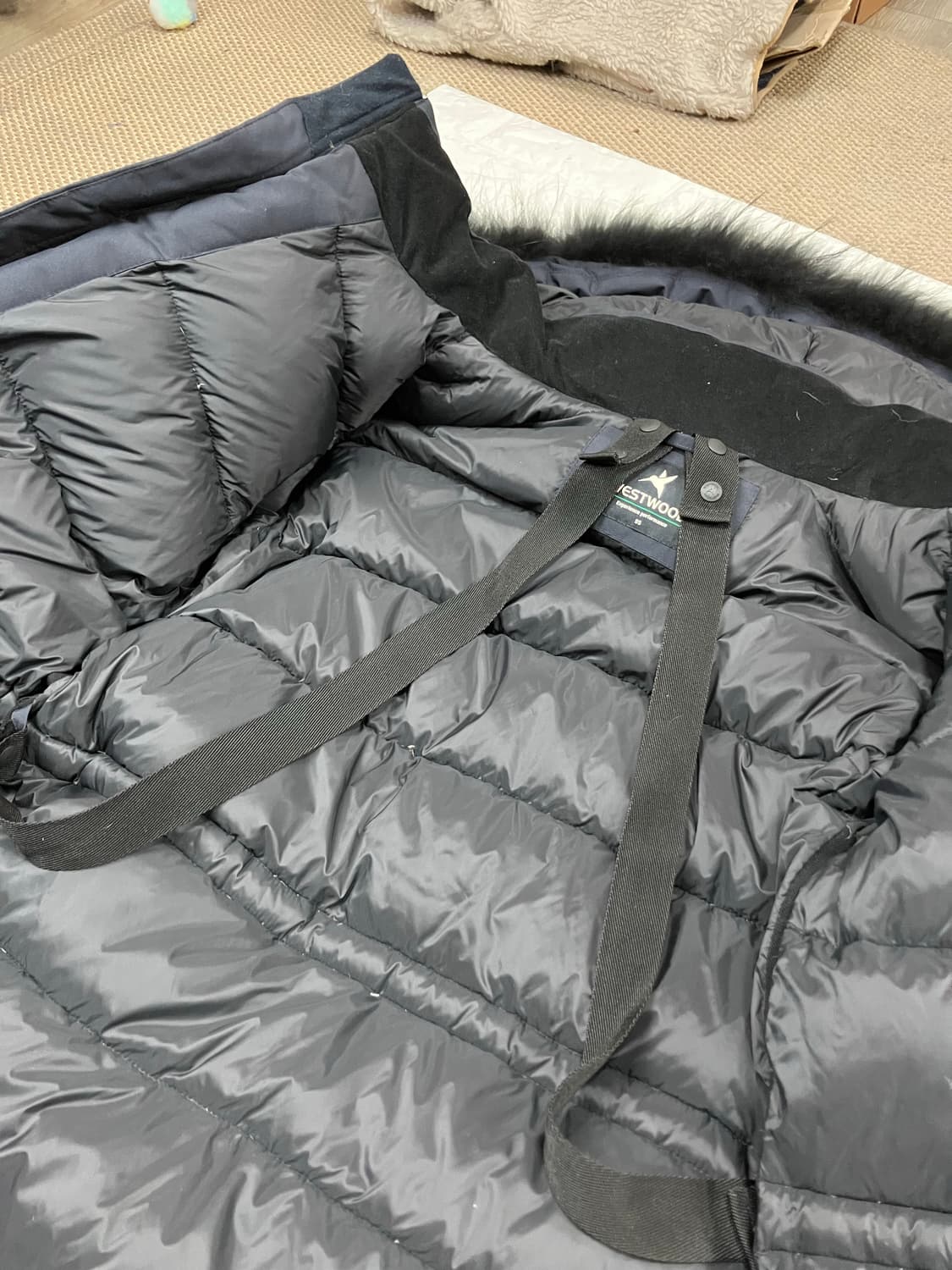 웨스트우드 라쿤 퍼 후드 롱 패딩 95 상품이미지3