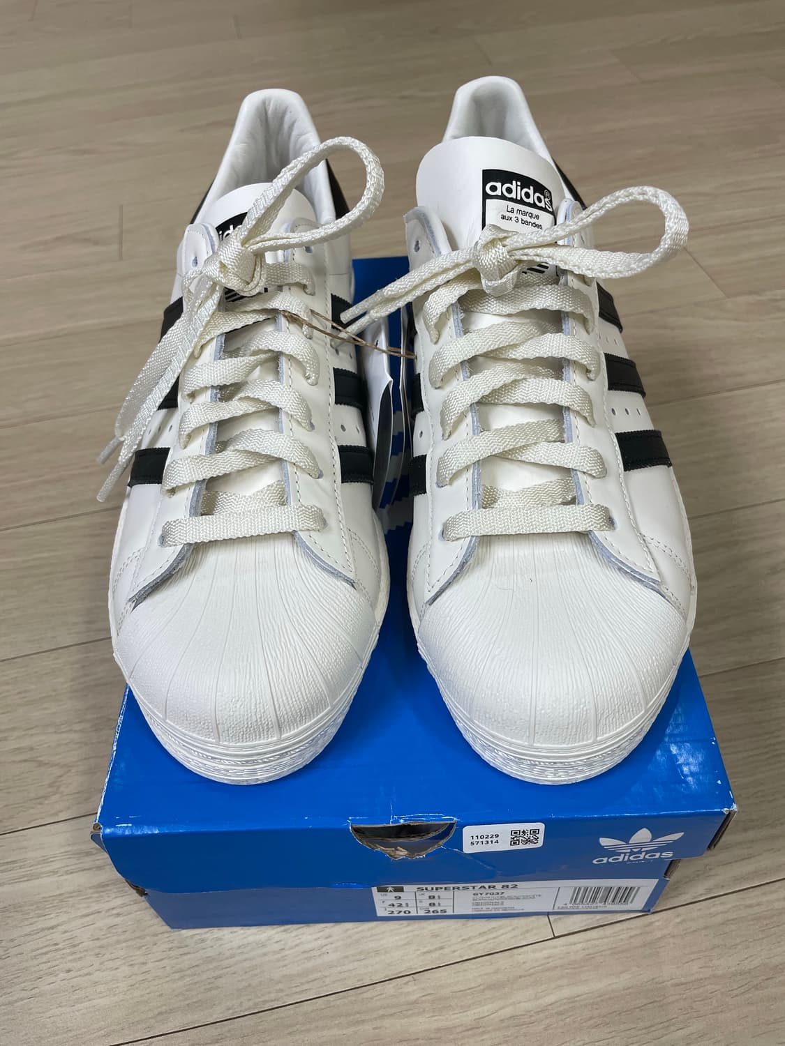 [270]아디다스 슈퍼스타82 크림:블랙 상품이미지1