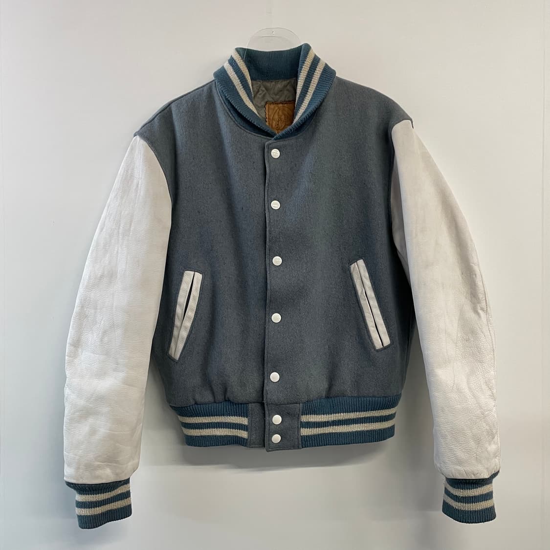 골든베어 가죽 바시티자켓 상품이미지3