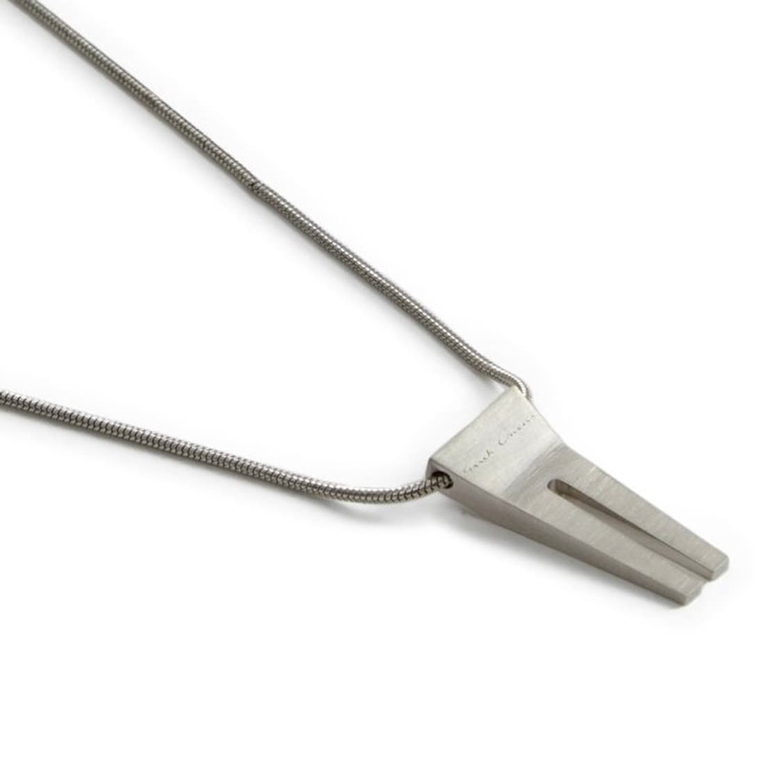 릭오웬스 미니 오픈 트렁크 목걸이/실버 상품이미지1