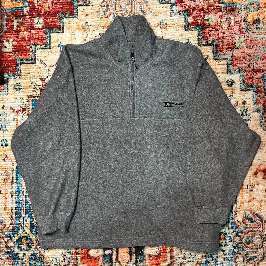 [XL] 90s 럭키스트라이크 플리스 하프집업 상품이미지1