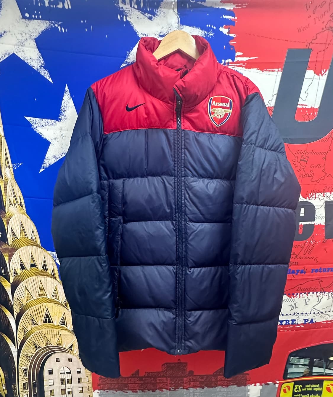 새상품급 나이키 올드스쿨 아스날 오버핏 패딩점퍼s90 상품이미지1