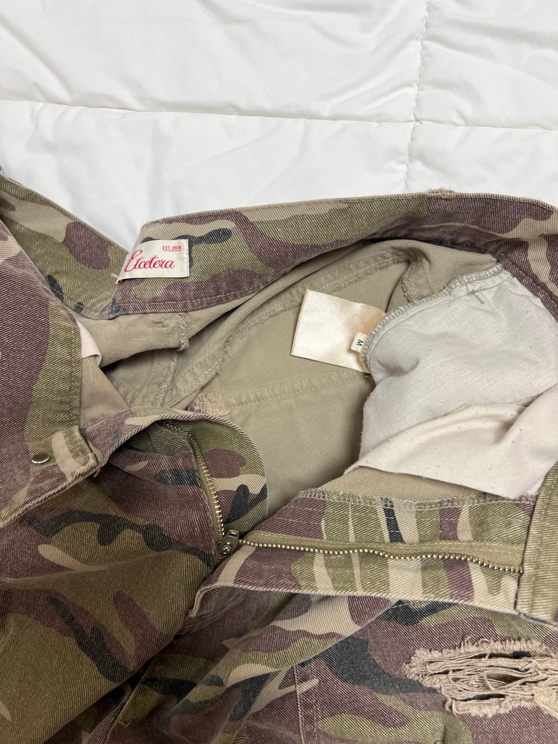 ETCE DESTROYED CAMO BAGGY PANTS M 상품이미지2