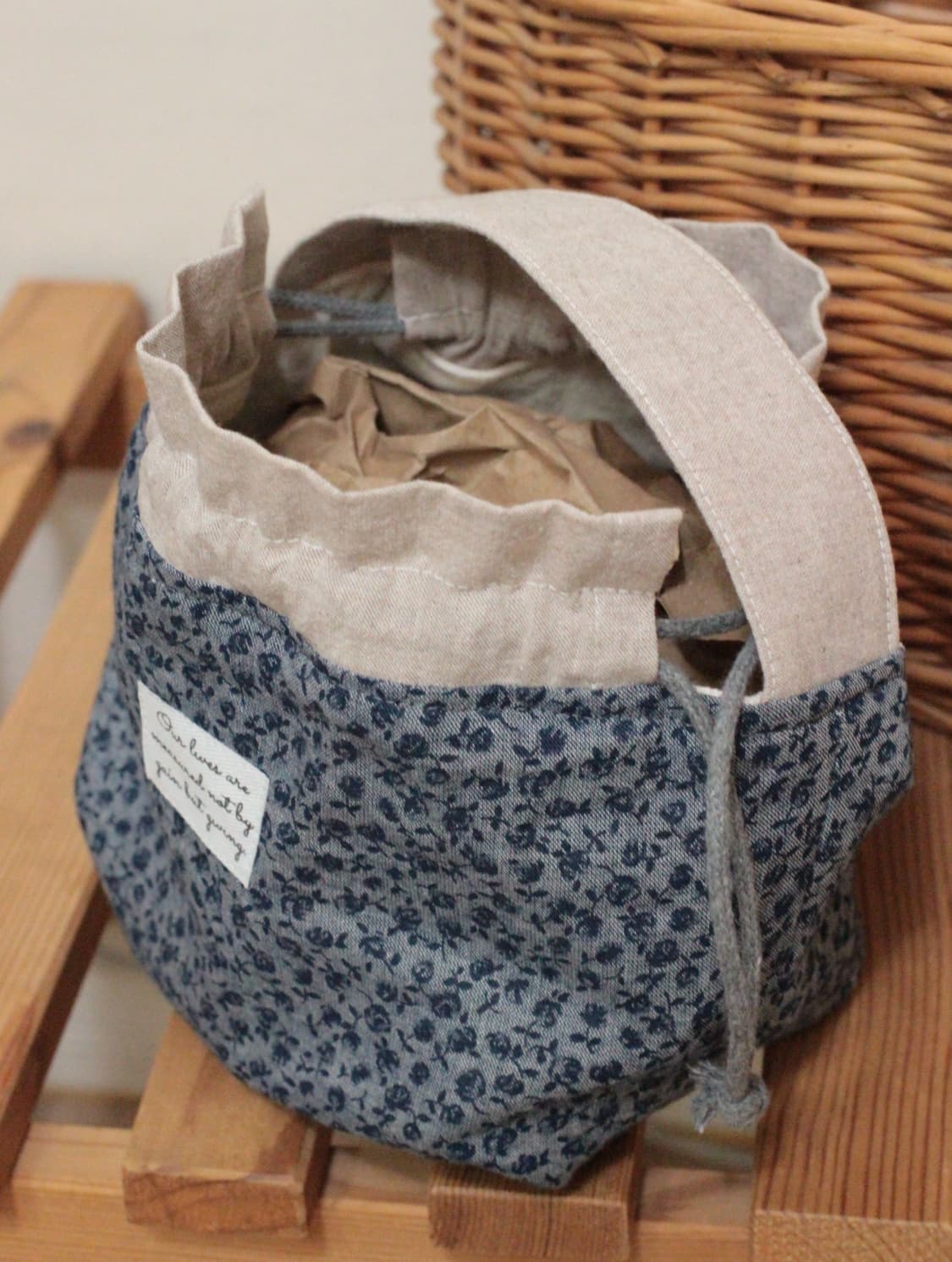 핸드메이드 손잡이 스트링 파우치 상품이미지8