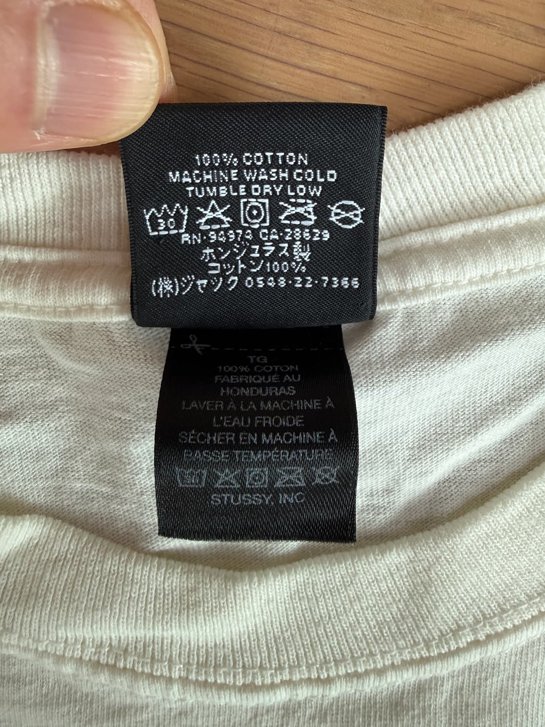 [XL] stussy 스투시 다이스 피그먼트 다이드 반팔 티셔츠 내츄럴 상품이미지4