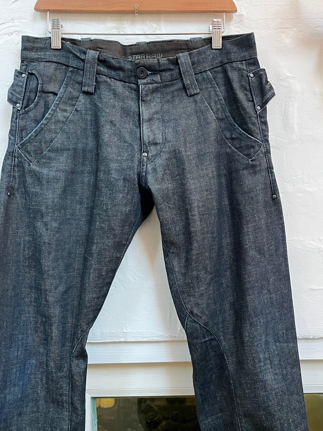 G-star Raw 더블 신치 벨트 크롭 데님진 32x30 상품이미지4