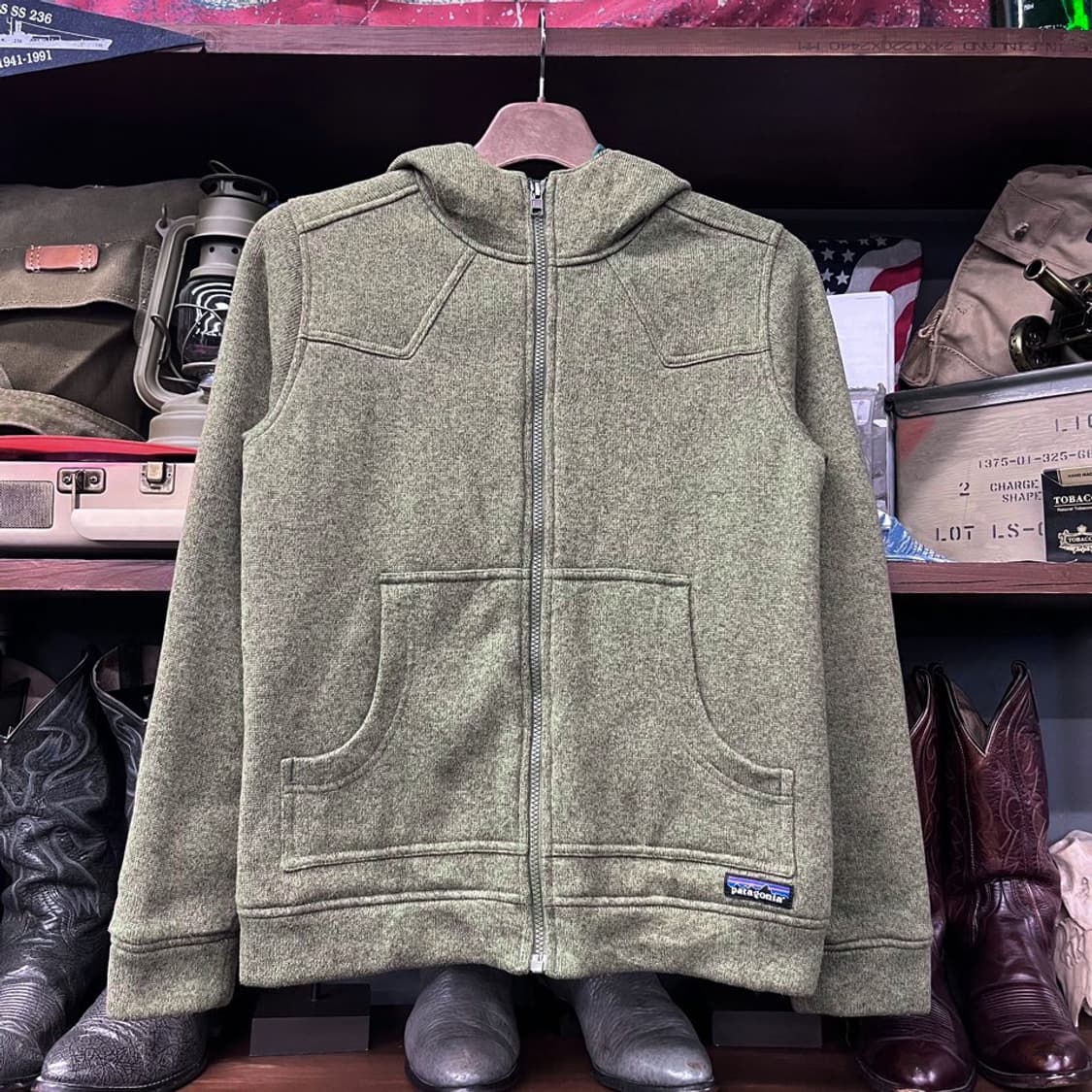 파타고니아 퀼팅 라이닝 플리스 후디 집업 자켓 상품이미지1