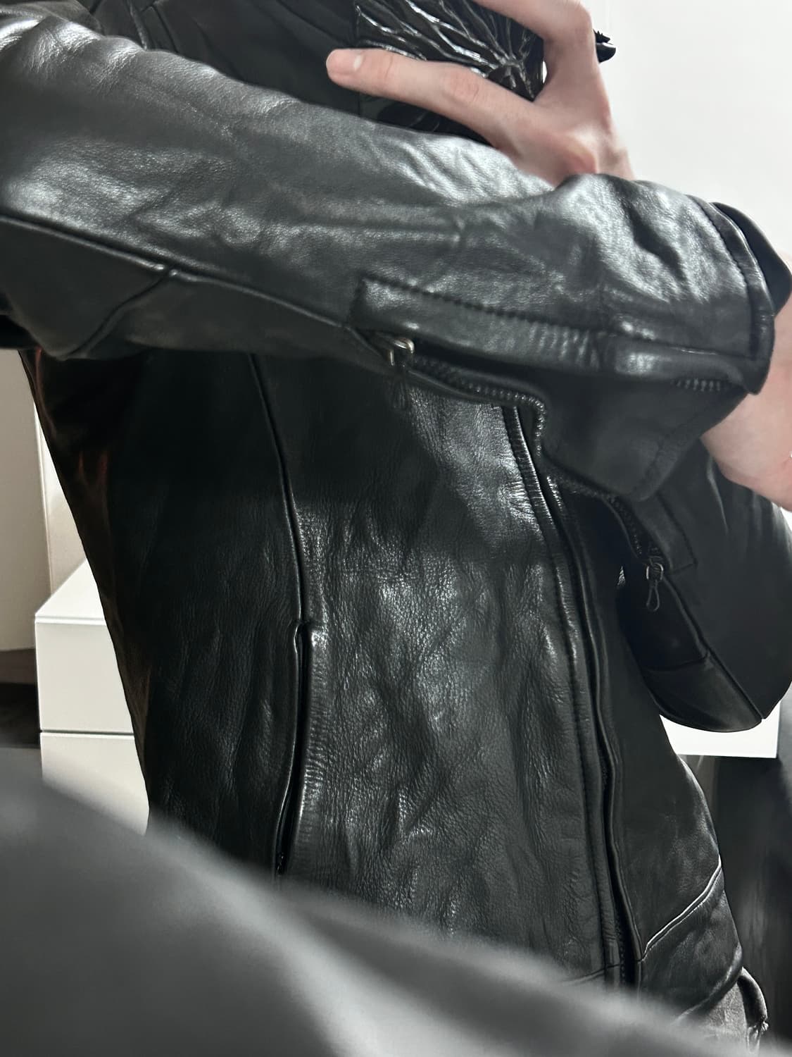 Civilized 스티어하이드 하이넥 레더 자켓 상품이미지3