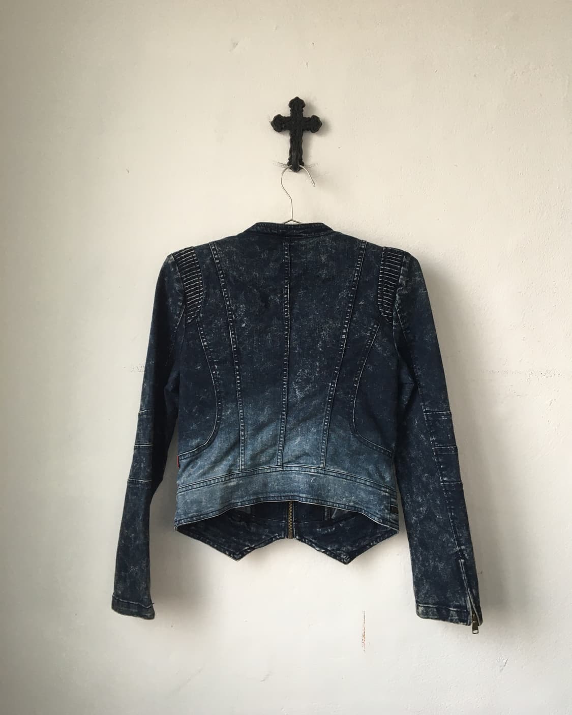 Washing denim rider jacket 상품이미지3