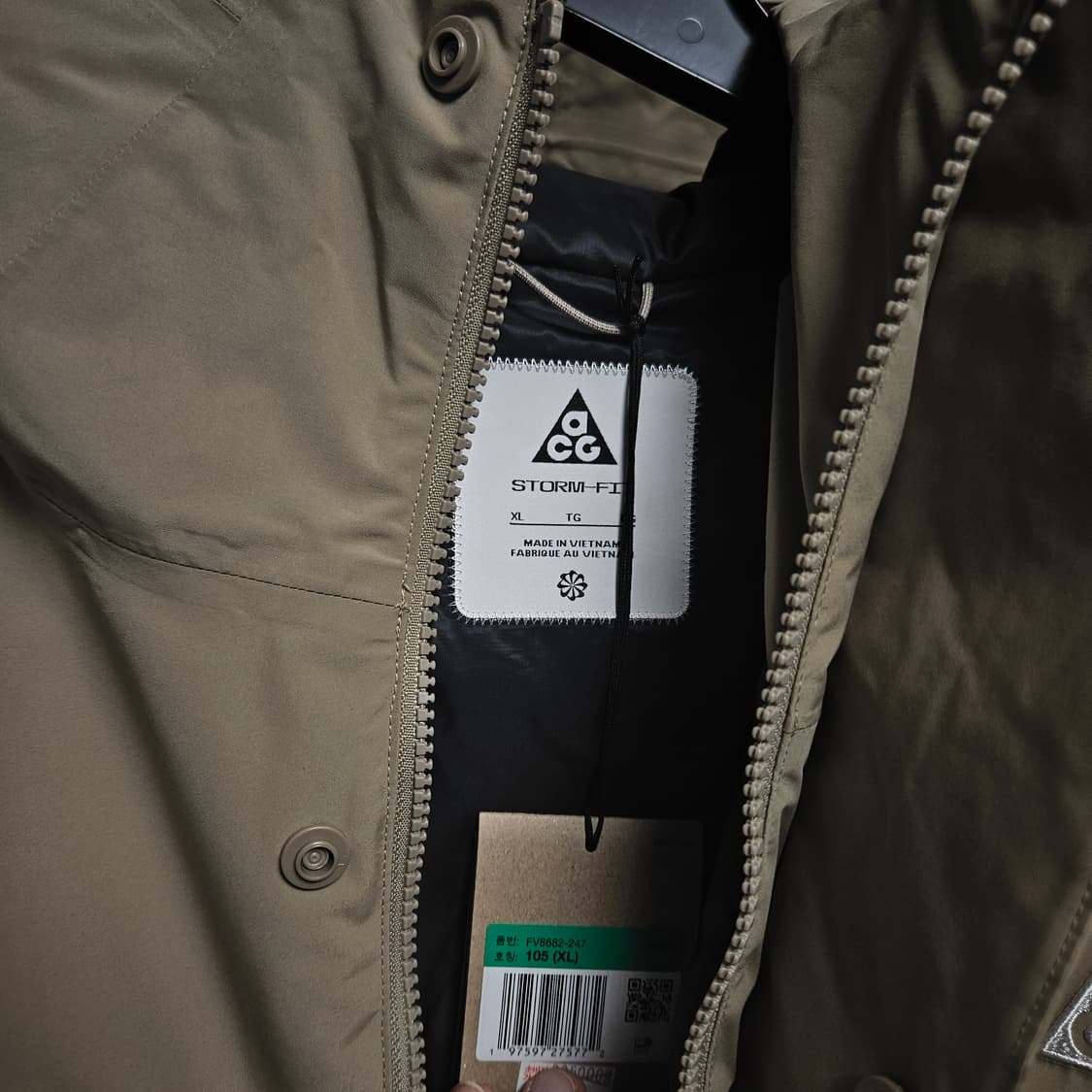 (XL)나이키 acg 프리마로프트 스톰핏 패딩 점퍼팝니다. 1회착 택있음 상품이미지3