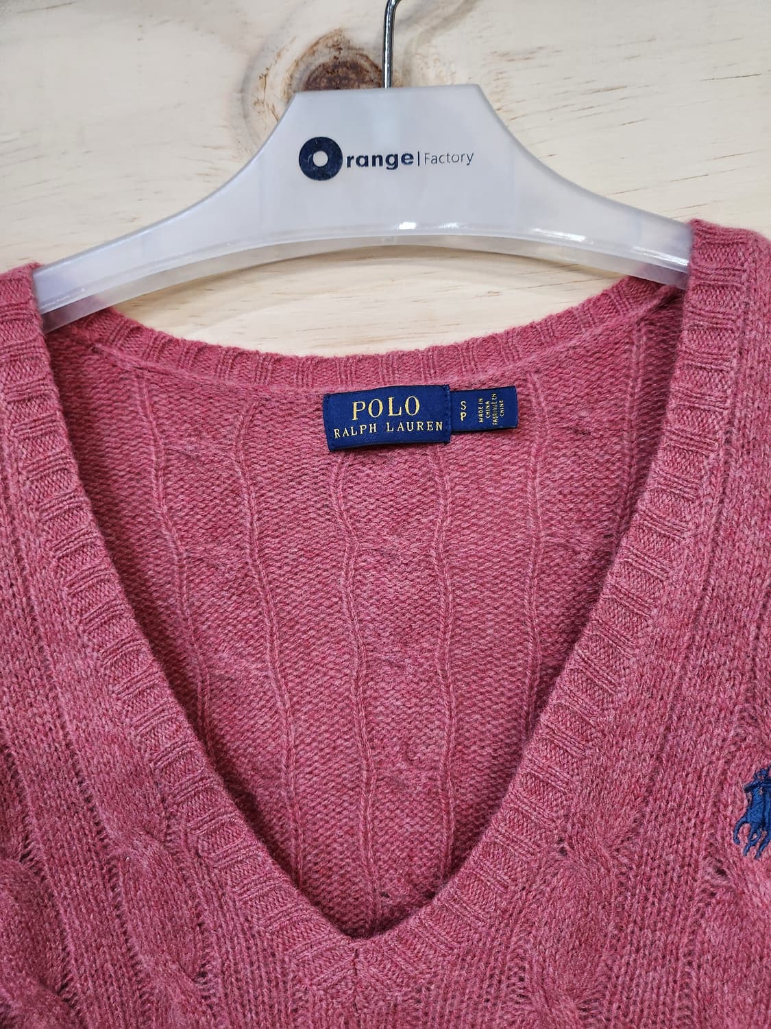 840) 폴로 랄프로렌 POLO 케이블 브이넥 캐시미어블랜드 니트 상품이미지4