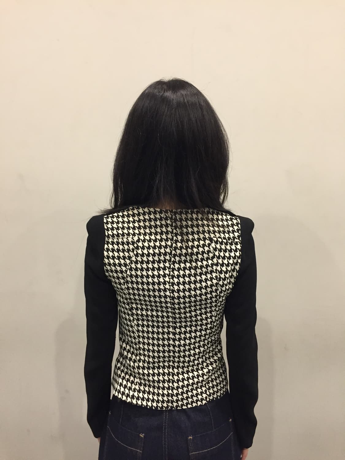 언발란스 체크 라이더 자켓 상품이미지6