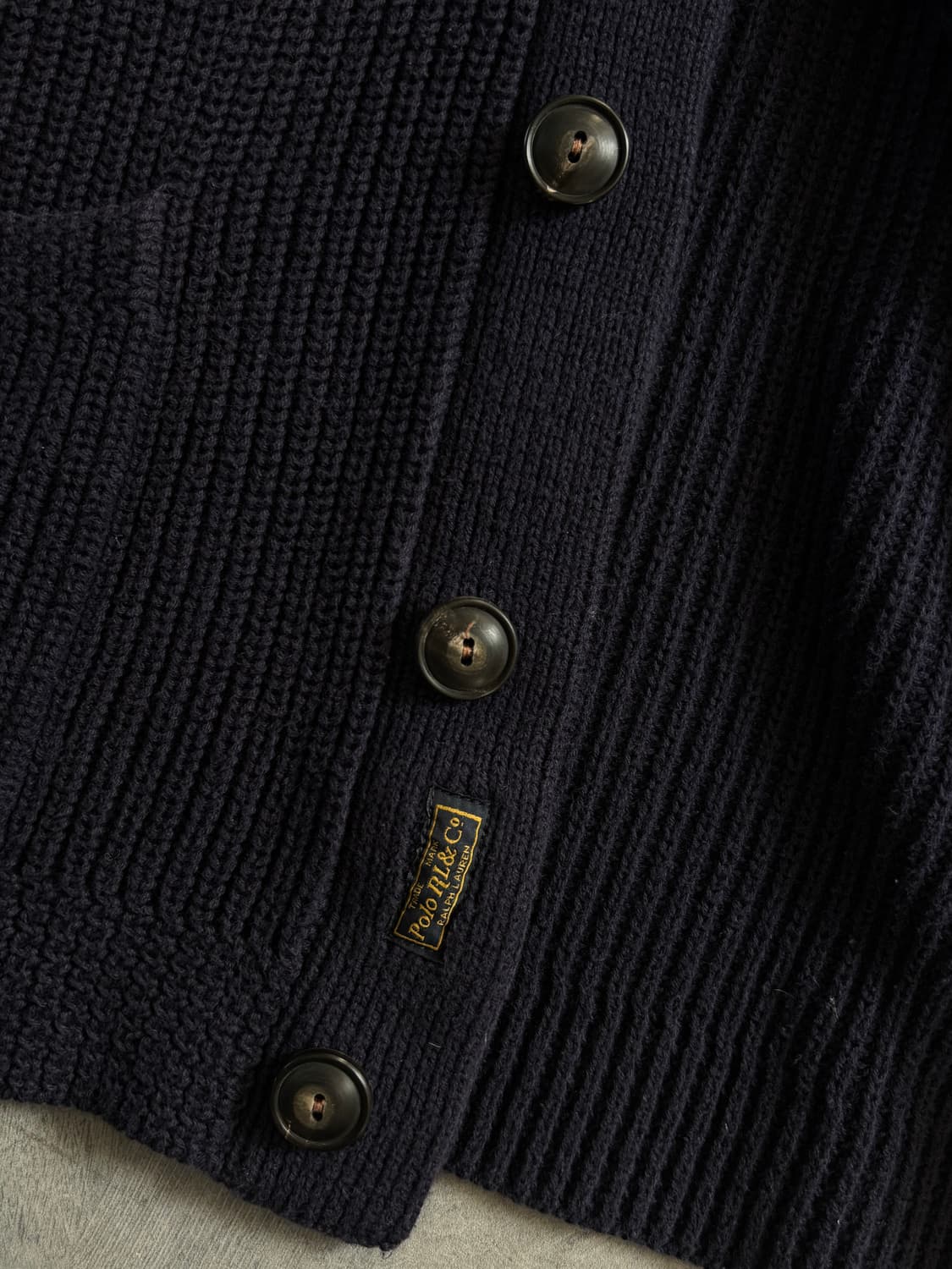 폴로랄프로렌 신형라벨 네이비 숄카라 가디건 상품이미지6