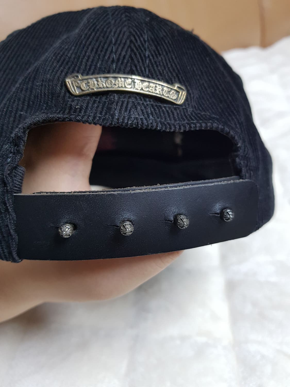 크롬하츠 대거 코듀로이 캡 모자 볼캡 블랙 상품이미지7