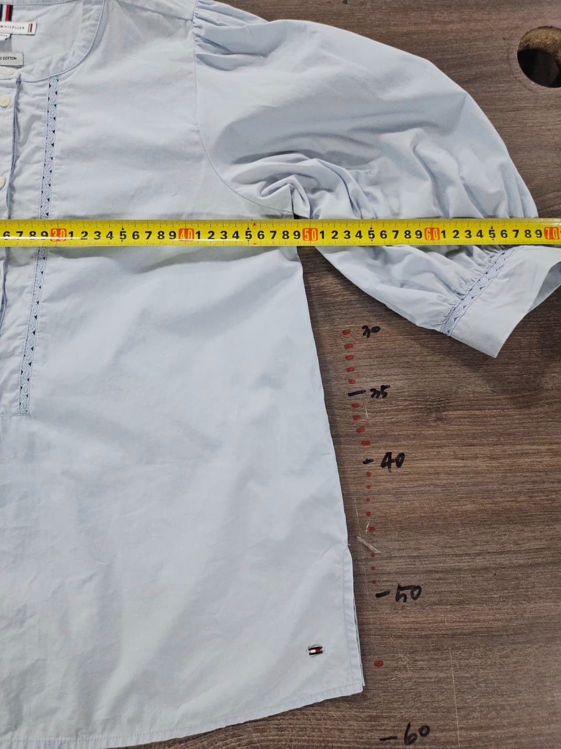 타미힐피거 연 하늘색 셔츠  블라우스 5부 34 상품이미지8