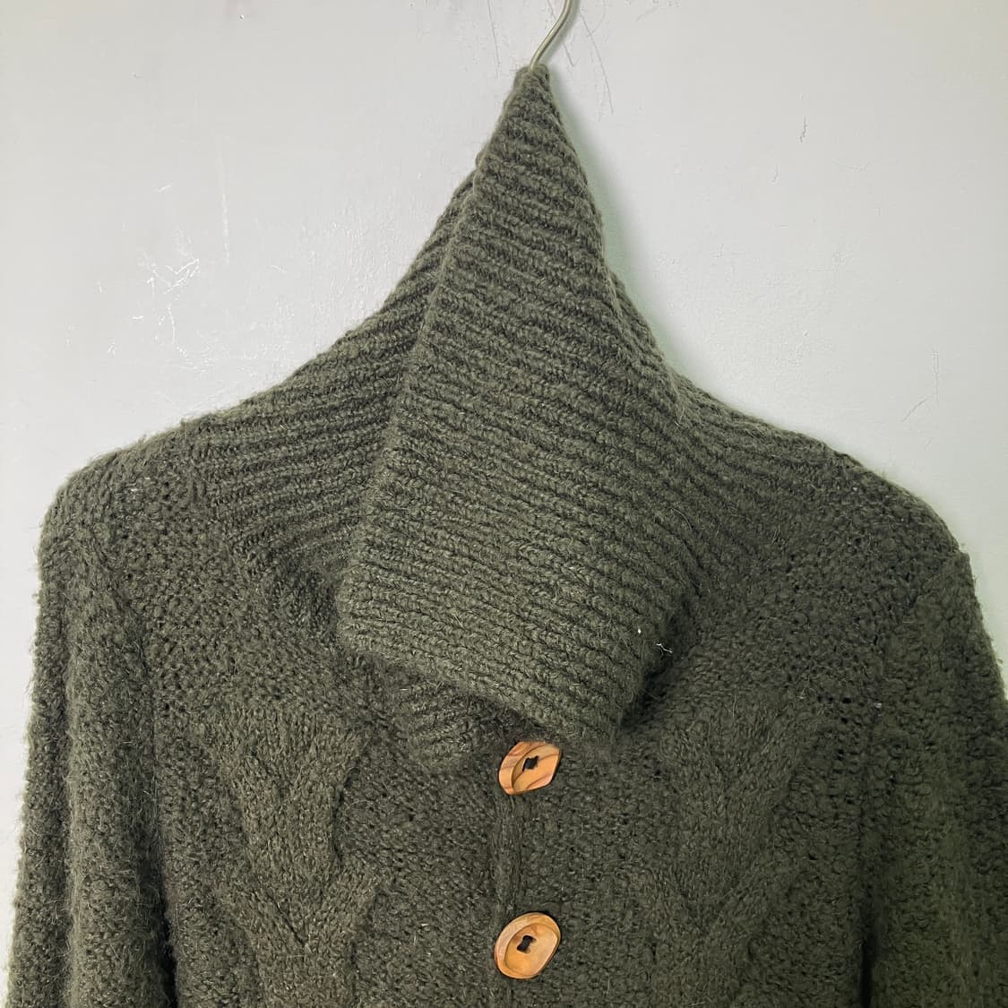 디젤 카키 울 니트 가디건 M 상품이미지5