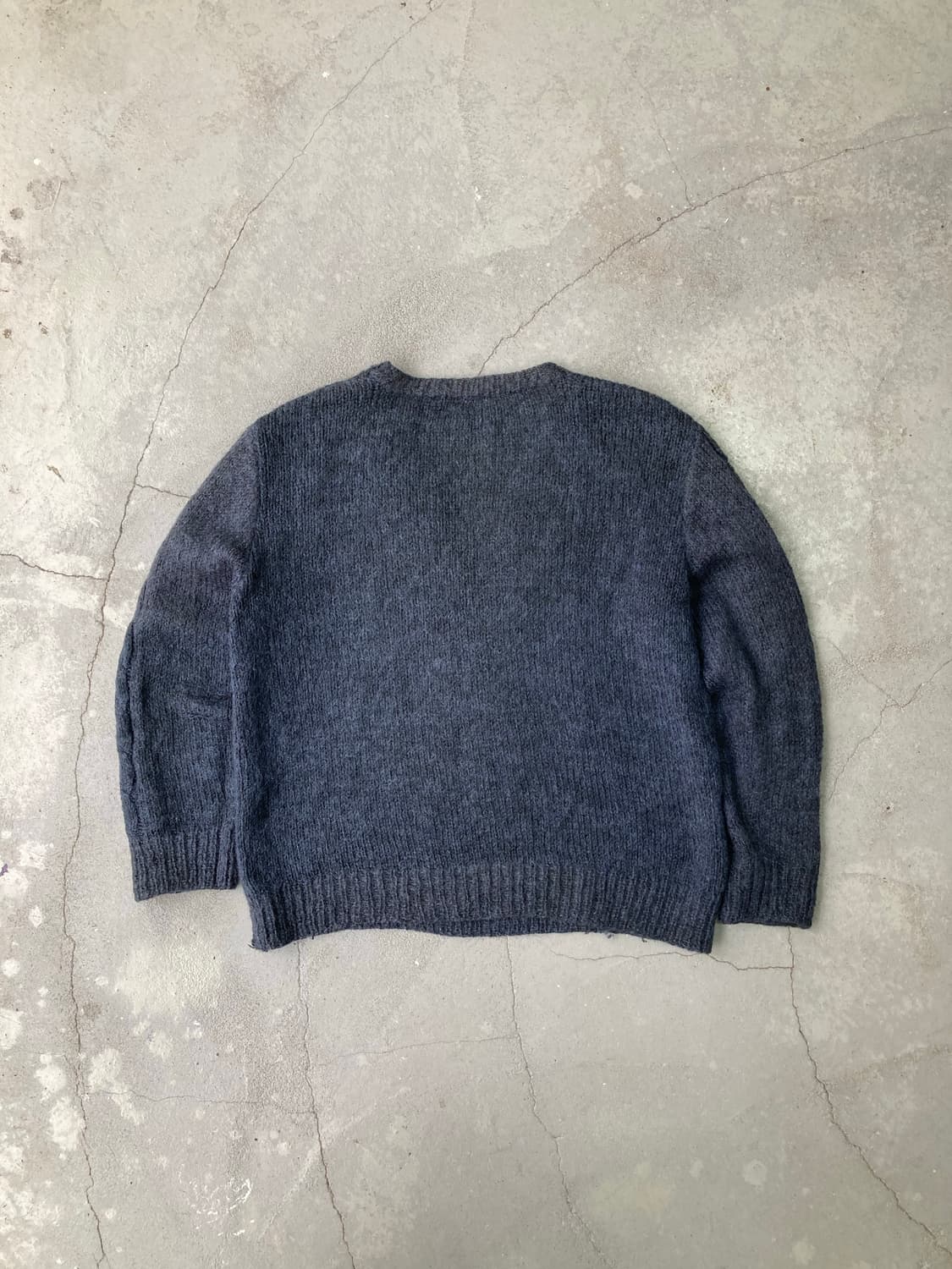 navy cable knit v-neck sweater 상품이미지5