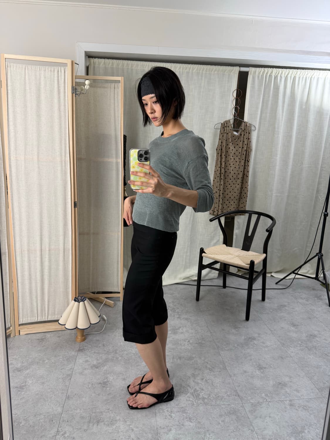 마가렛 호웰 퓨어린넨 7부 슬리브 상품이미지1