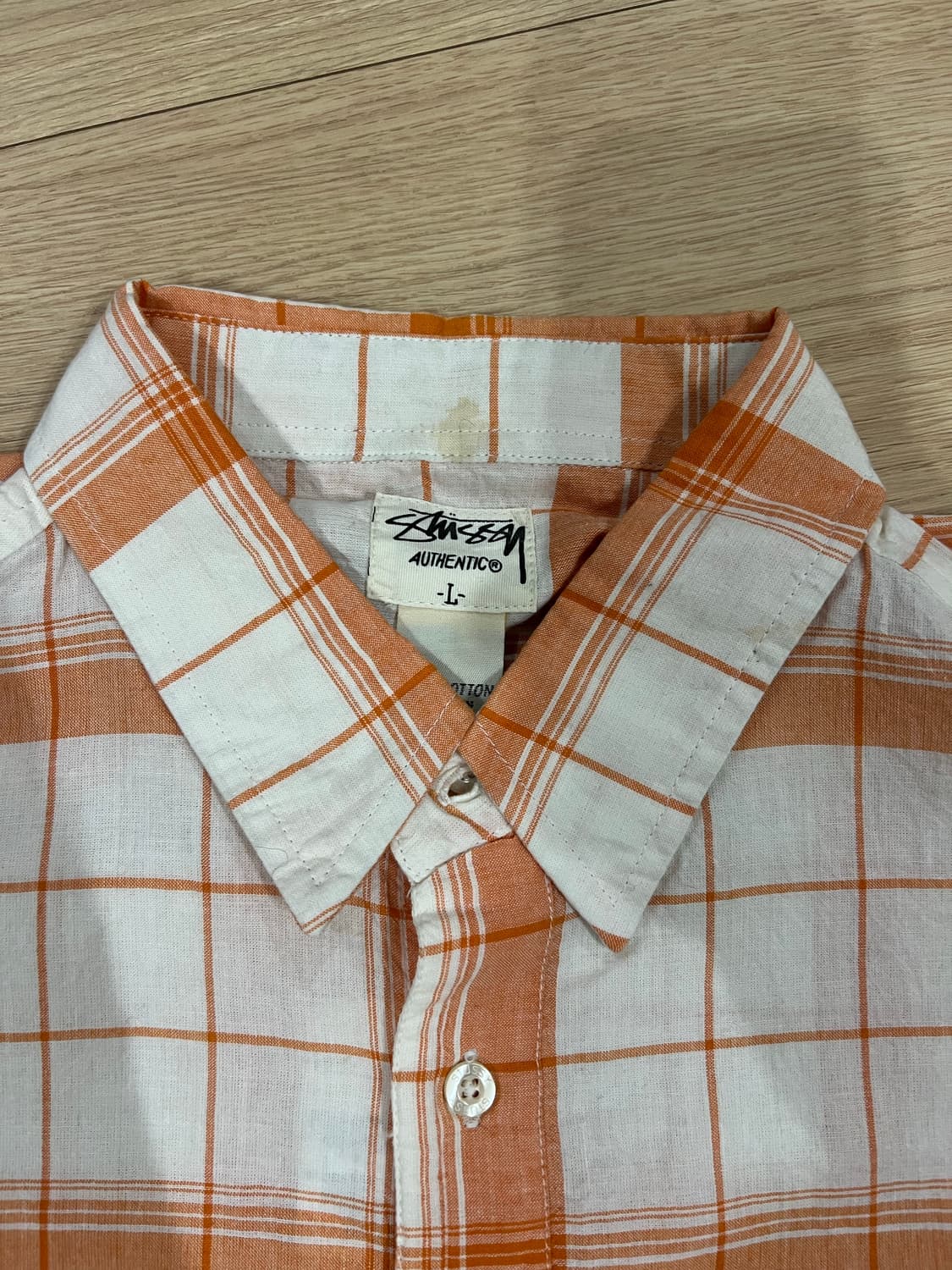 스투시 오렌지 체크셔츠 빈티지 아카이빙 상품이미지2