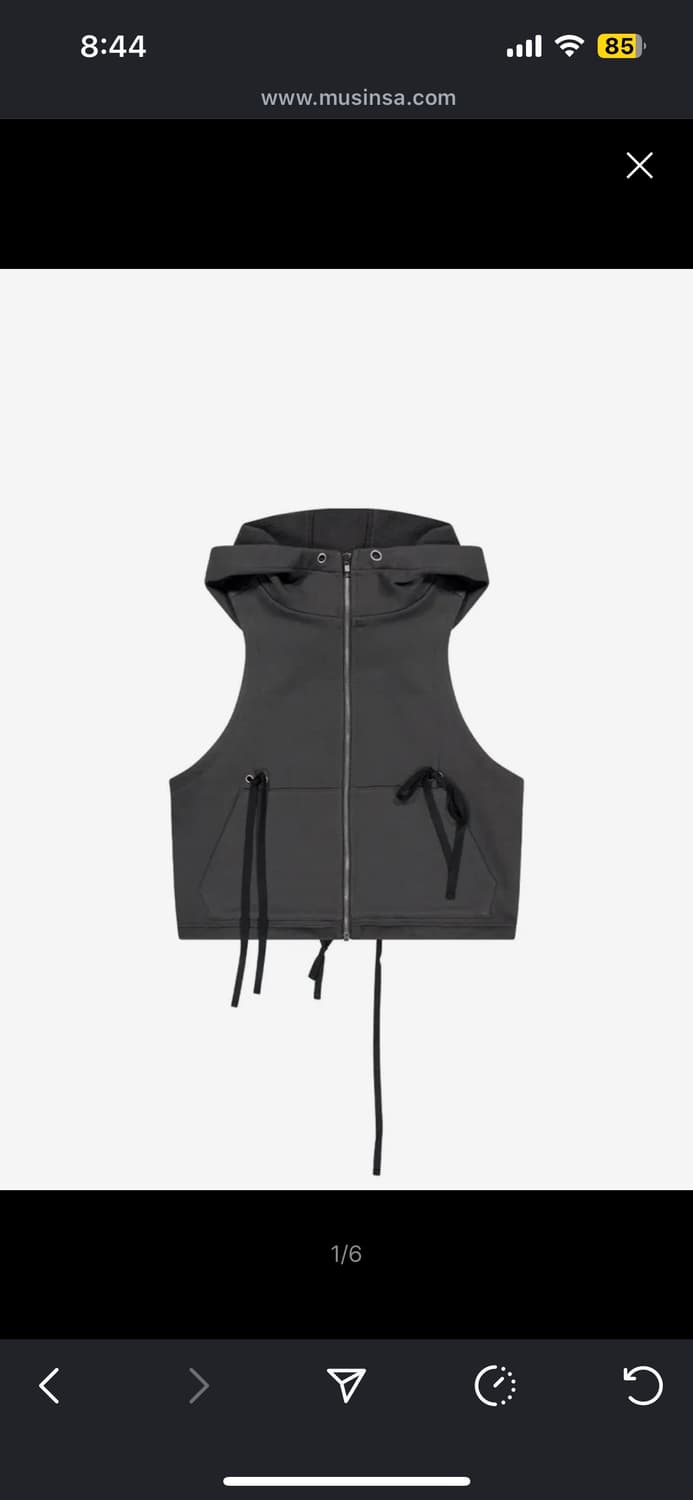 뚜오미오 후드 베스트 LACED UP VEST 상품이미지1