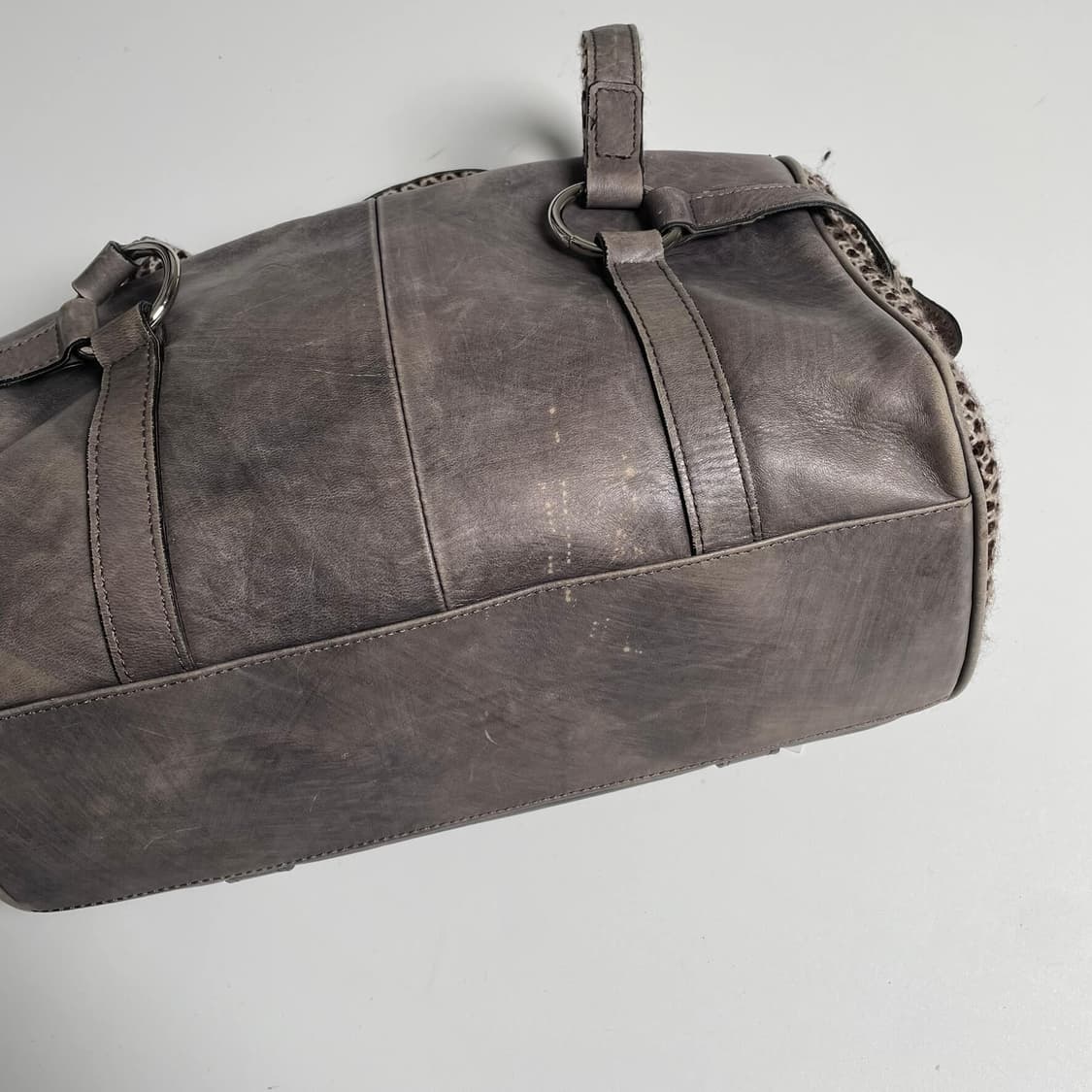 cuir jouer cube 레더 도트 패브릭 백 상품이미지6