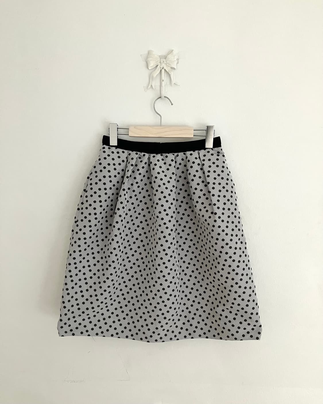 그레이 도트 스커트 상품이미지1