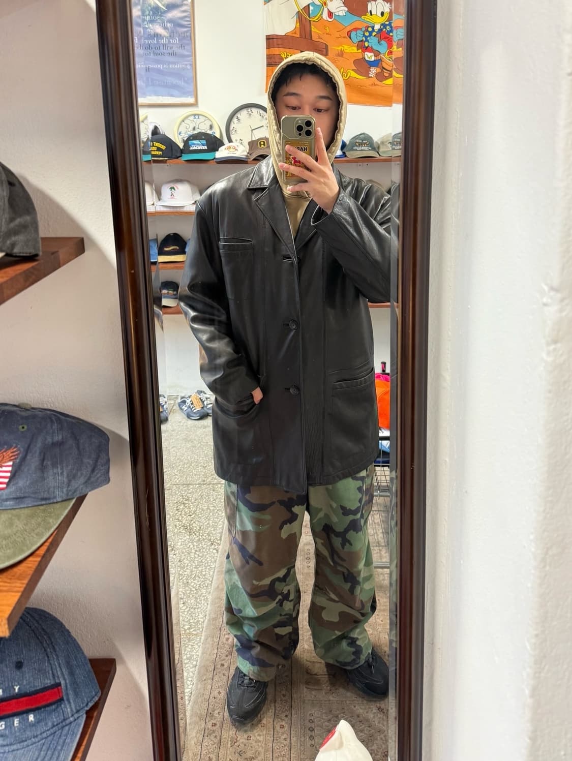 램스킨 레더 카코트 상품이미지6