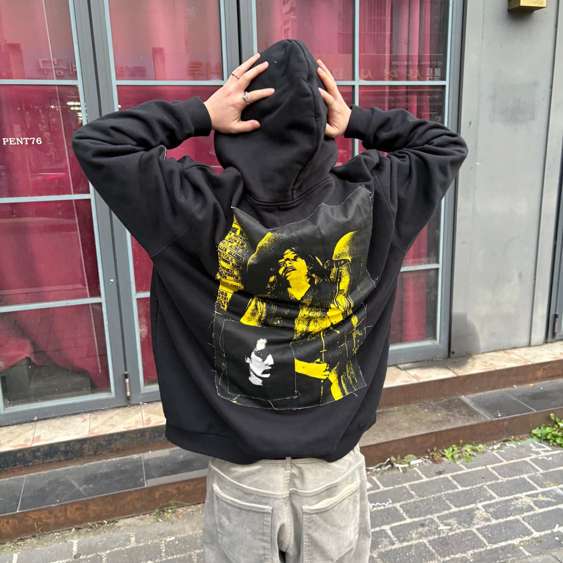 라프시몬스 x 프레드페리 핀 프린티드 패치 후디 상품이미지2