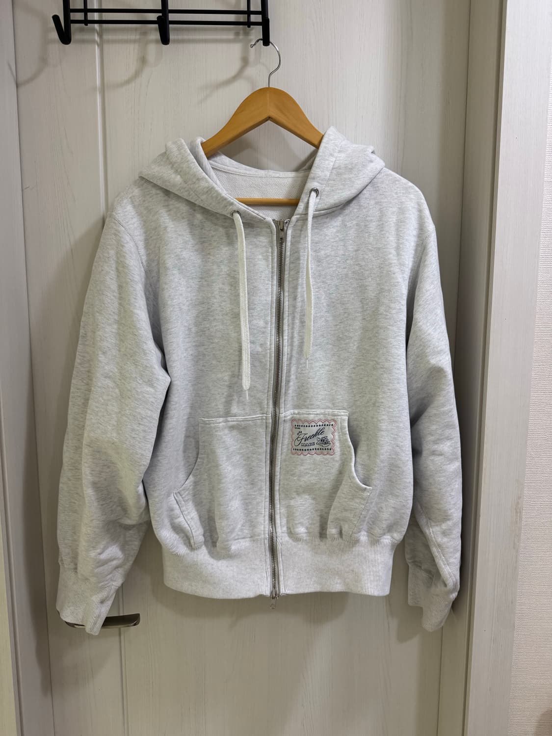 Freckle 베이직 로고 후디 멜란지 상품이미지6