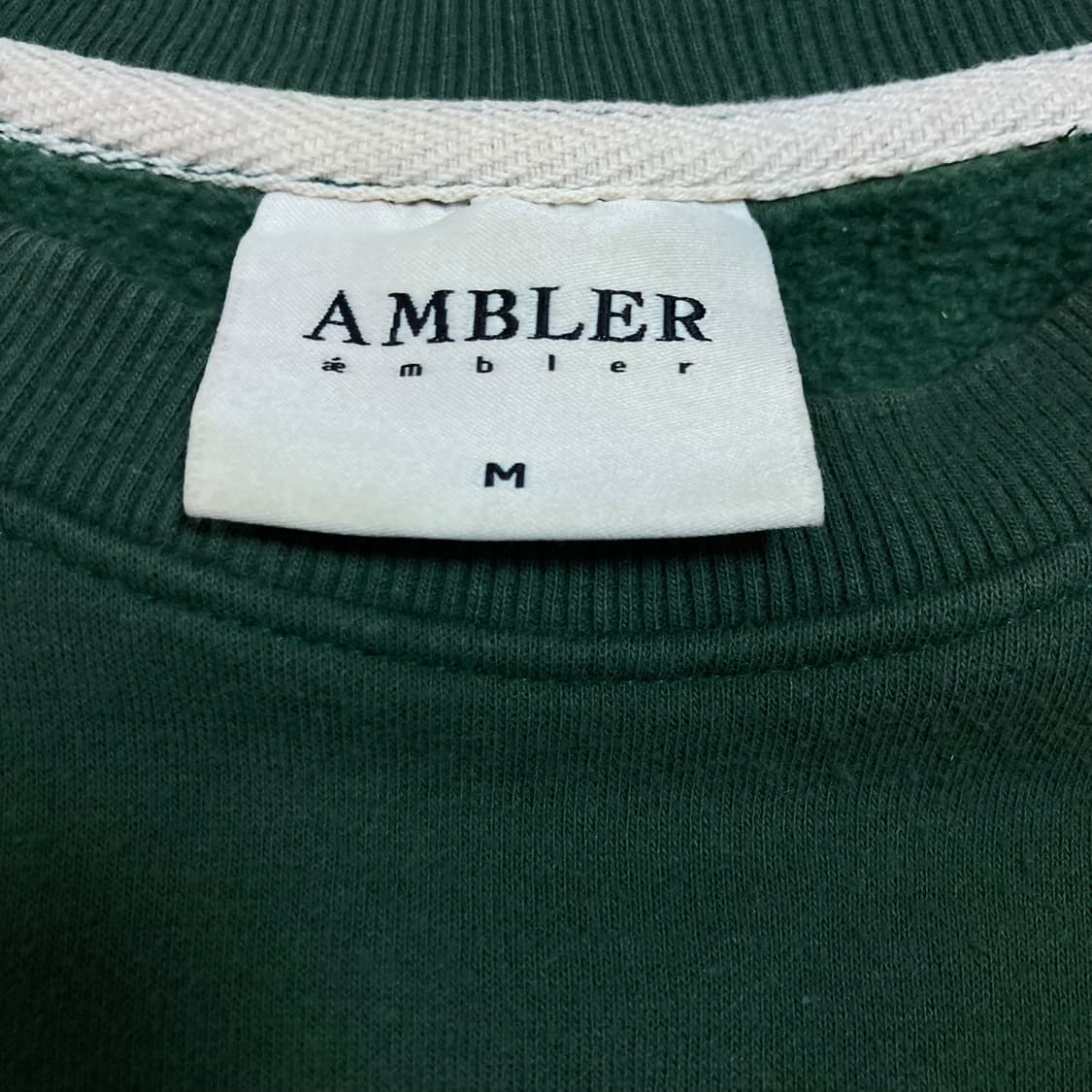 앰블러 베어 빅로고 그린 맨투맨 상품이미지2