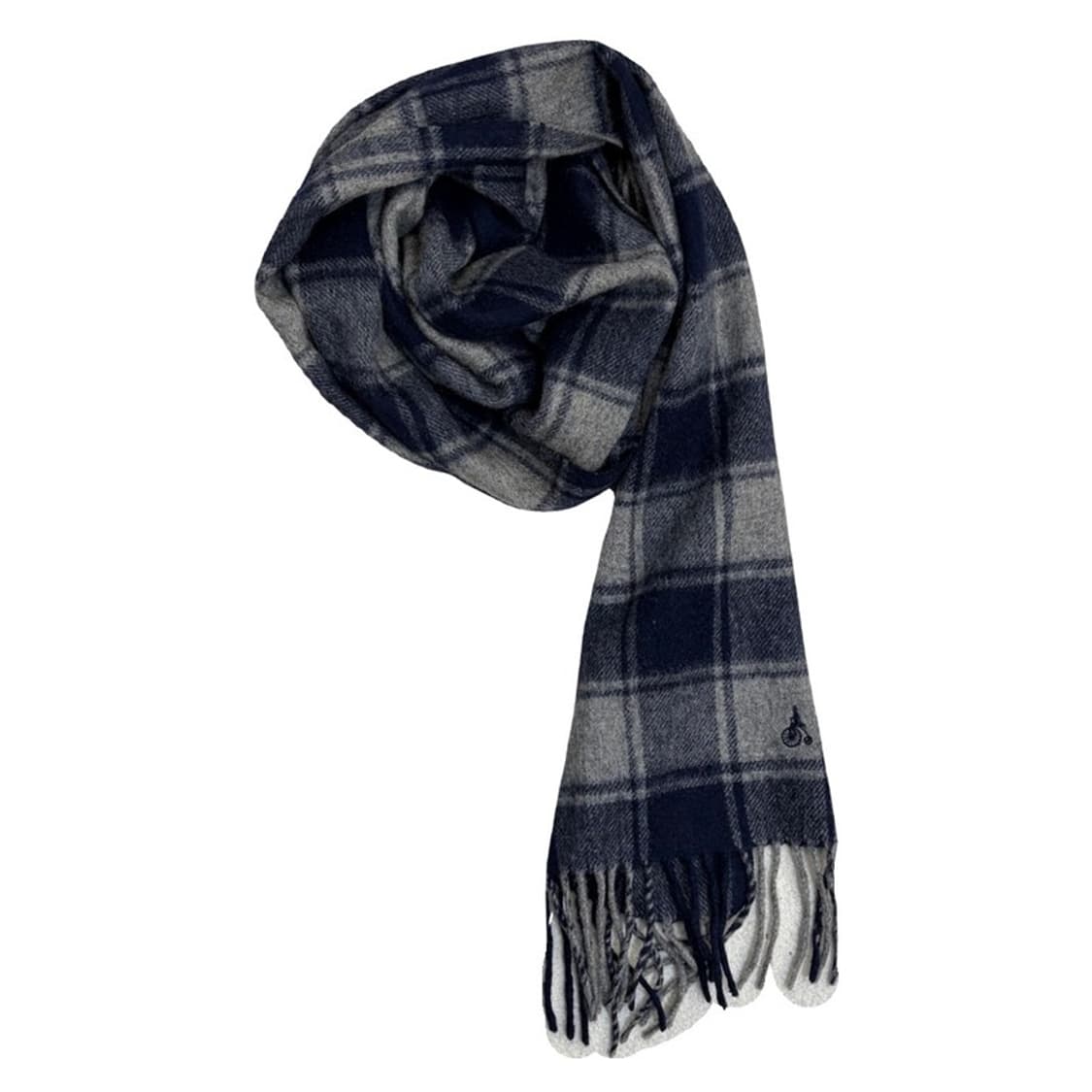 Bean Pole 네이비 체크 울 100% 머플러 상품이미지5